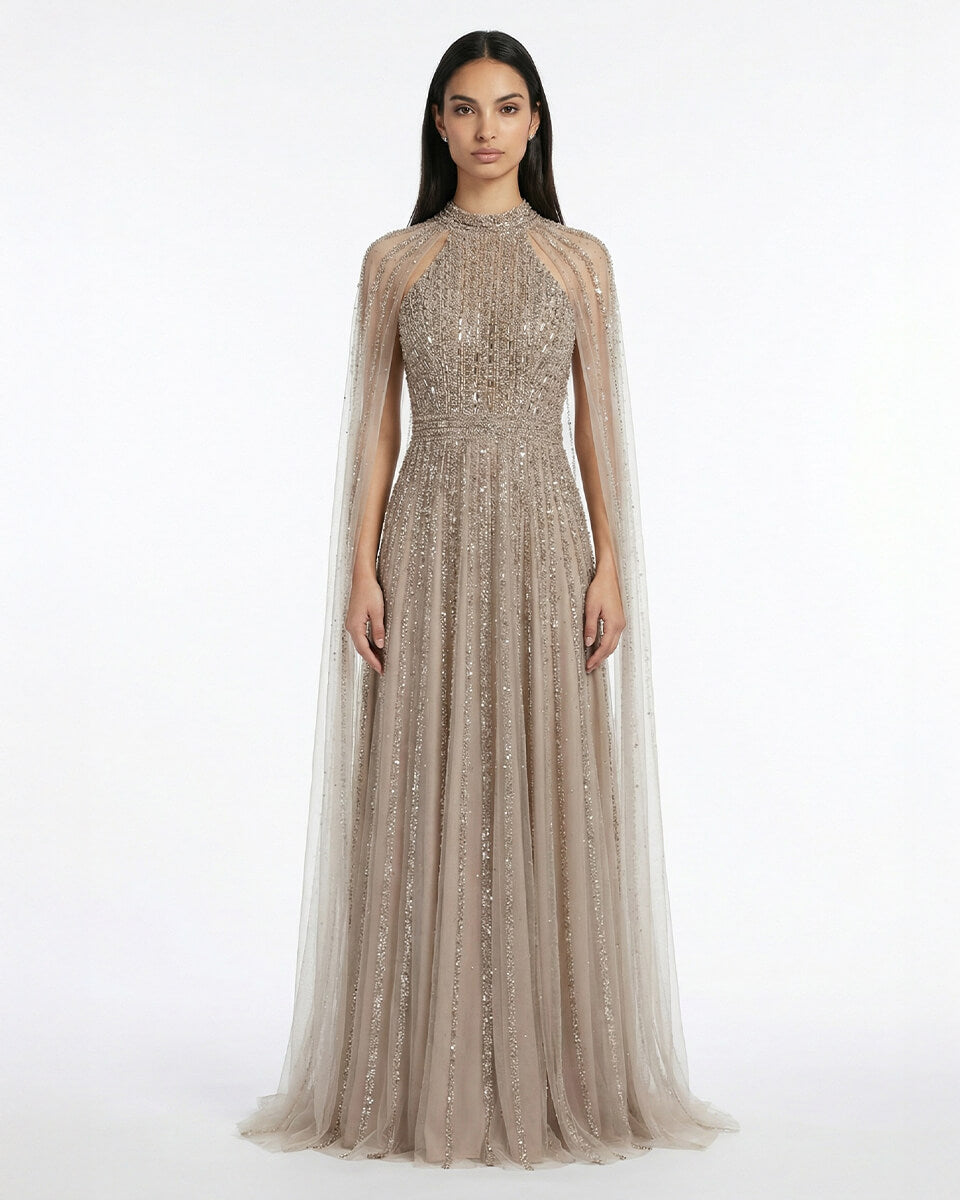 Elise Halter Cape Gown