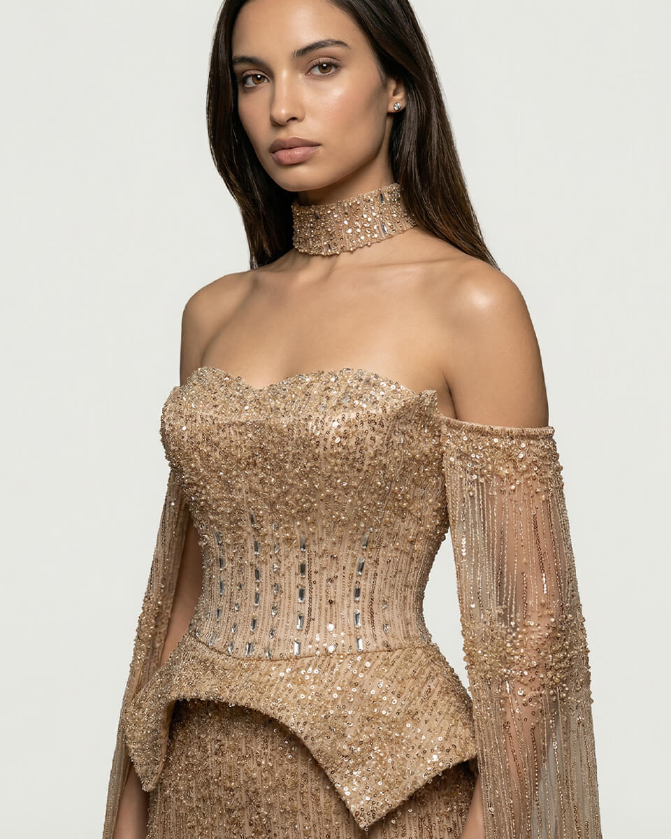 Bianca Crystal Corset Gown
