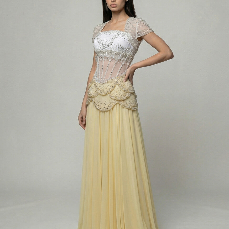 Aurelia Pearl Corset Gown