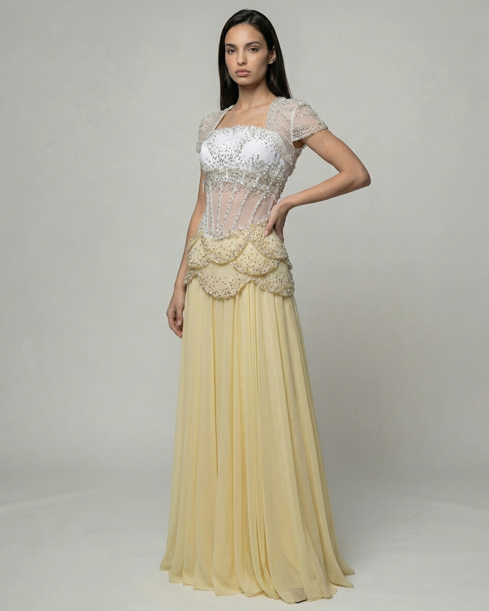 Aurelia Pearl Corset Gown