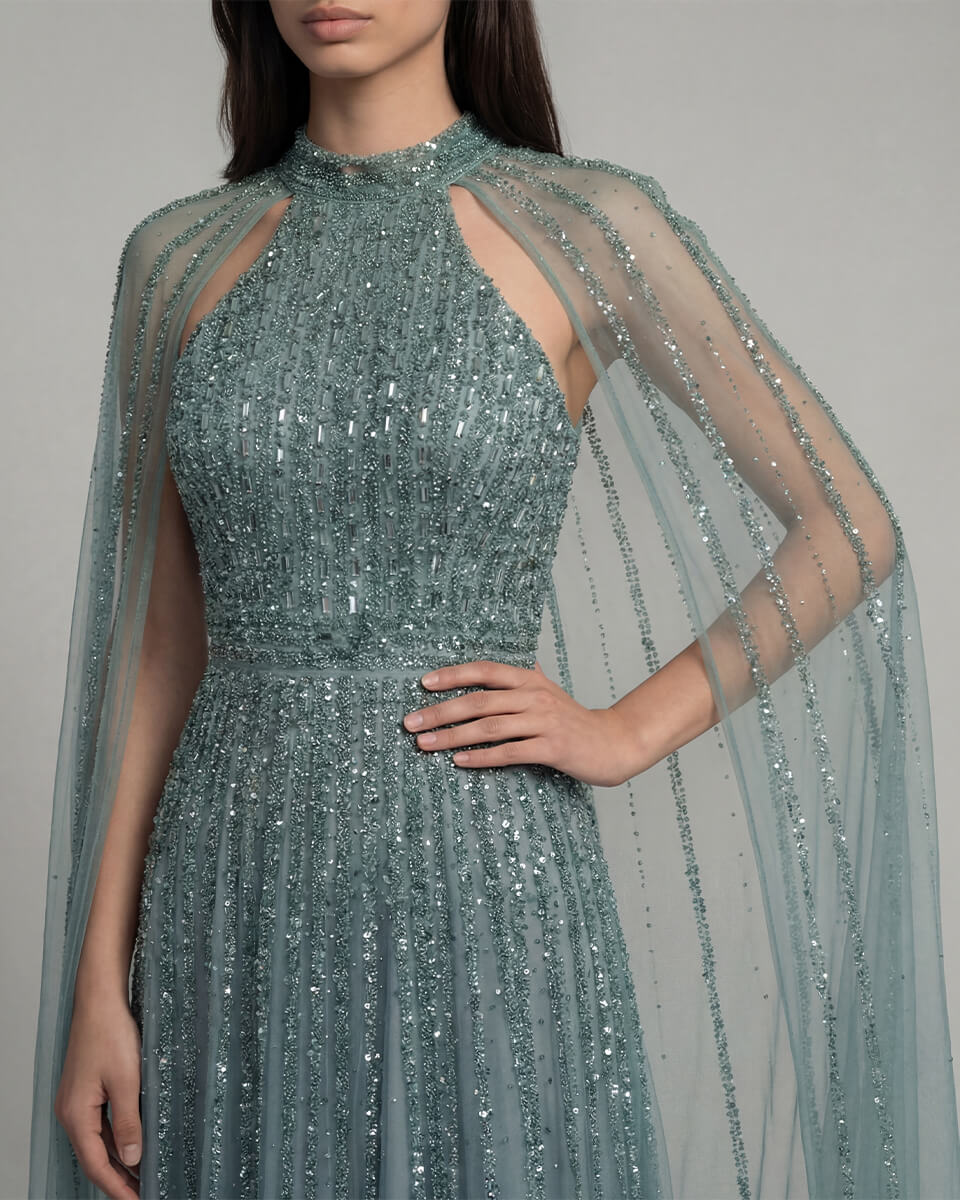 Elise Halter Cape Gown