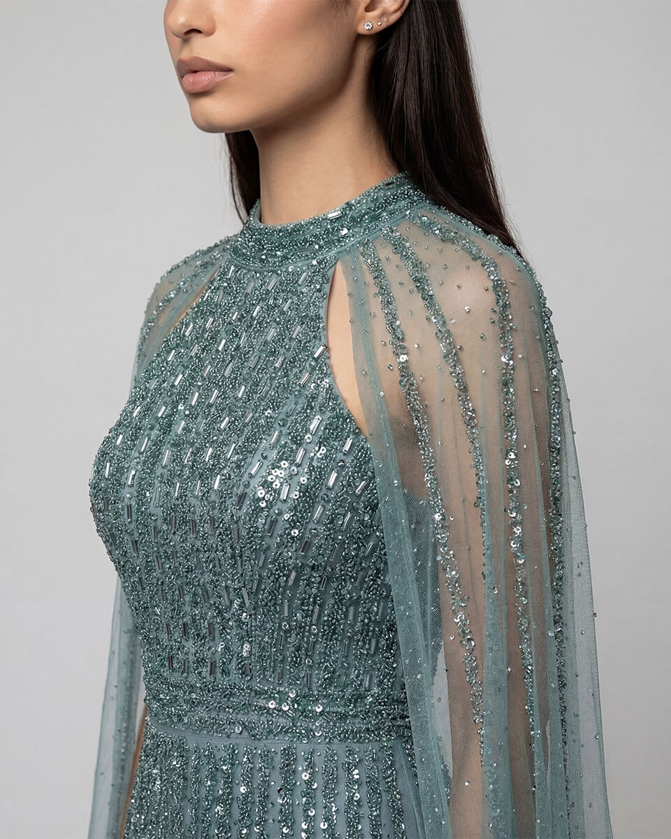 Elise Halter Cape Gown