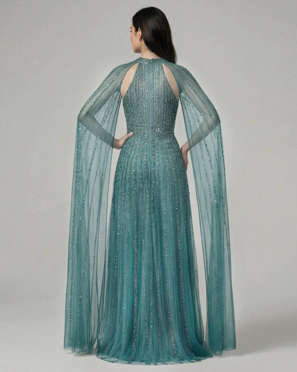 Elise Halter Cape Gown
