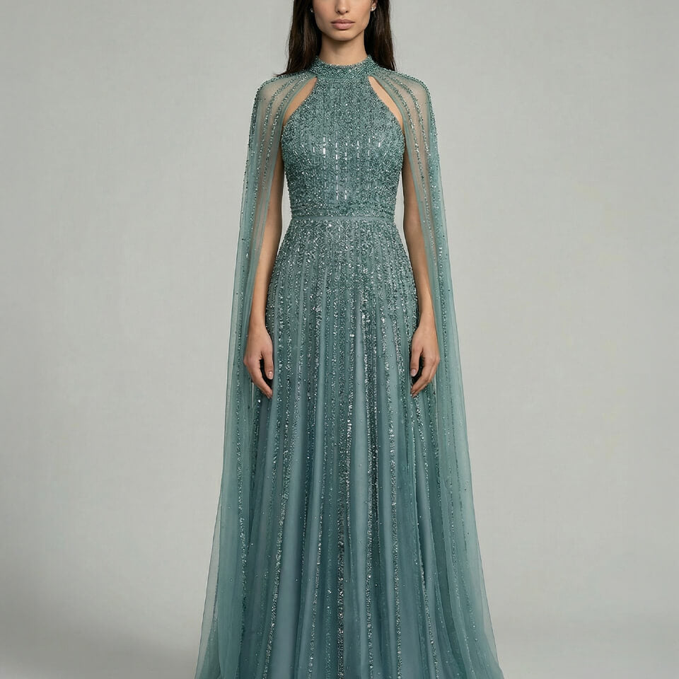 Elise Halter Cape Gown
