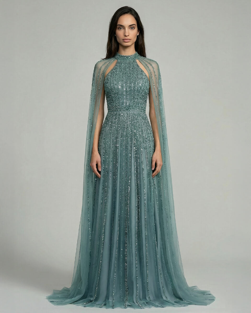 Elise Halter Cape Gown